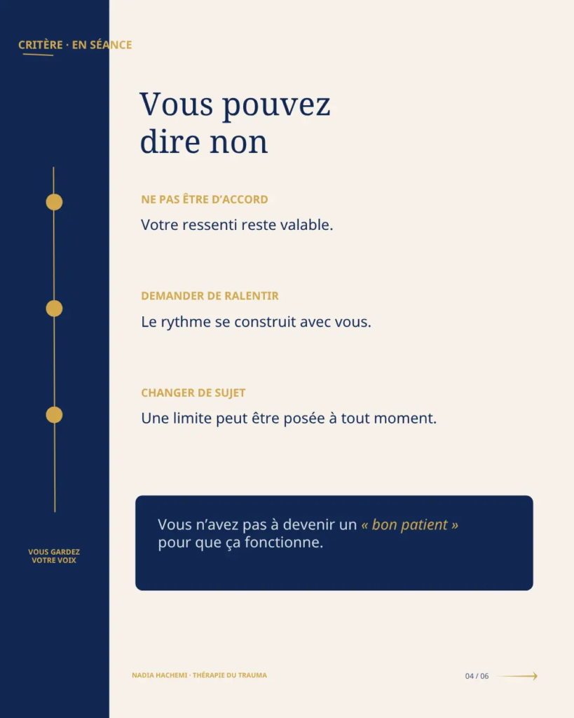 Comment-choisir-un-bon-therapeute-pour-un-trauma-psy-Nadia-Hachemi-therapeute-narm-et-somatic-experiencing- Pouvoir dire non